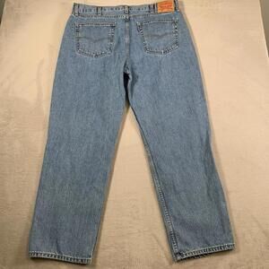 Levis 550 Jeans Mens 40x32 Blue Relaxed Tapered Light Wash Y2K Denim Zip Fly‎